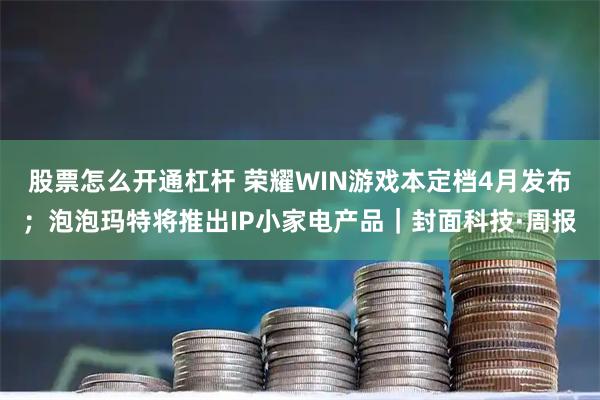 股票怎么开通杠杆 荣耀WIN游戏本定档4月发布;泡泡玛特将推出IP小家电产品|封面科技·周报
